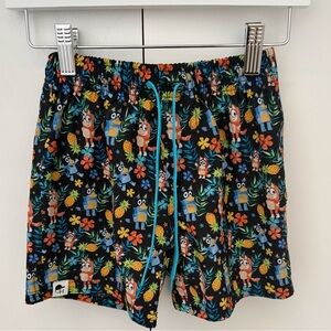 George Hats Tropical Bluey Hybrid Swim Shorts 5-6y